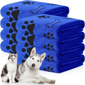 Wholesale Custom Soft Absorbent Lint-Free <strong>Microfiber</strong> Dog Paw <strong>Bath</strong> <strong>Towel</strong> Quick Dry for Dog Drying Knitted Pet Supplies - Product Image 6