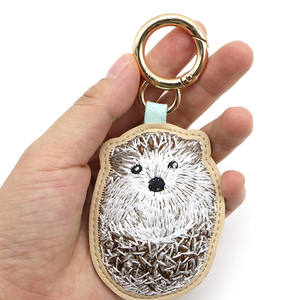 Biểu Tượng Tùy Chỉnh Đồ Họa Thỏ Nhỏ Động Vật PU Da <span class=keywords><strong>Keychain</strong></span> Với Vòng Mùa Xuân - Product Image 4