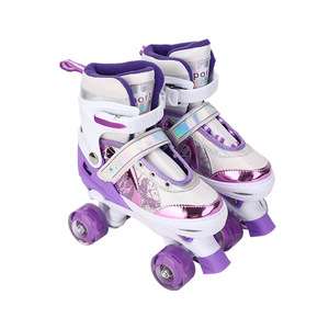 <span class=keywords><strong>Pattini</strong></span> <span class=keywords><strong>a</strong></span> <span class=keywords><strong>rotelle</strong></span> <span class=keywords><strong>per</strong></span> bambini <span class=keywords><strong>a</strong></span> doppia fila e quattro ruote con luci, doppio freno, in tessuto PU, <span class=keywords><strong>per</strong></span> principianti, protezione <span class=keywords><strong>per</strong></span> ragazze e ragazzi - Product Image 4