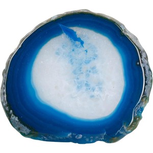 Sous-verres en tranches d'agate bleue en gros, plaques de géodes polies, protections de table en pierre irrégulière pour la décoration de la maison, du bureau et des mariages - Product Image 1