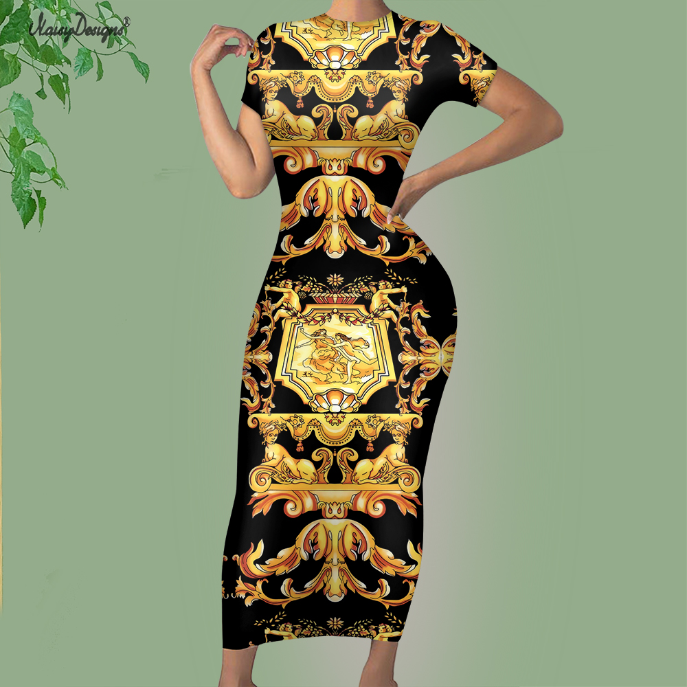 green emerald velvet dress Louise Pencil Wrap Dress (Gold/Black) | Love Cherish