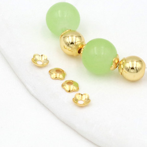 4mm plum blossom shaped flower <b>holder</b>, 14k gold flower <b>holder</b>, small pearl flower <b>hat</b> base <b>holder</b>, DIY pearl <b>holder</b>, jewelry - Product Image 2