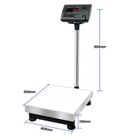 Balance de plateforme industrielle haute précision 100 kg - Modèle TCS en acier inoxydable robuste - Écran tactile LCD pour atelier