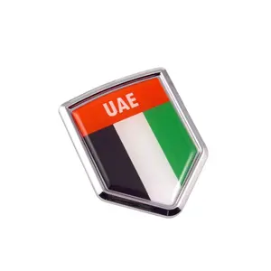 Personalizado Emiratos Árabes Unidos cromo emblema 3D calcomanía coche UAE bandera pegatina