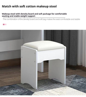 Mini coiffeuse princesse simple moderne avec miroir et tiroir pour filles, petite table de maquillage pour la chambre à coucher ou la salle de bain
