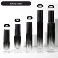 Flacon de parfum vide transparent carré miniature de 10 ml, design simple, en verre de haute qualité, avec bouchon argenté, diffuseur à roseaux