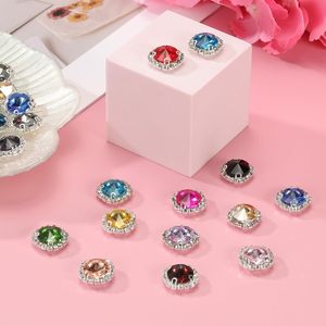 Botones de Cristal Redondos con Adornos de Diamantes, Botones de Cristal con Pedrería para Coser Abrigos, Venta al Por Mayor - Product Image 3
