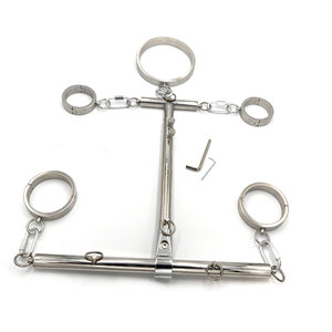Kit de Restricción de Acero Premium con Tornillos, Collar Ajustable para Él y Ella, Esposas, Grilletes para Tobillos, Equipo Industrial BDSM para Juegos de Rol - Product Image 4