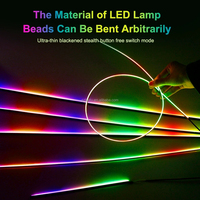 Haute qualité CarInterior Ambient LED Strip Light APP Music Control Lampes d'ambiance Lumière intérieure Éclairage ambiant Voiture