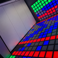 Piso Interactivo LED con Juego de Cuadrícula de Salto, Múltiples Modos de Juego, Ilumina el Piso con Luces LED Vibrantes