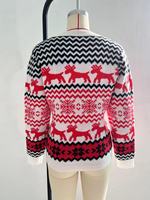 Pull de Noël moche unisexe pour couple 2024, pull jacquard, pull à col rond pour adultes, pull de Noël tricoté
