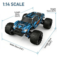Camion RC AiJH 1:10 4x4, véhicule de course haute vitesse, modèle professionnel de qualité hobby, 70 km/h, voiture RC tout-terrain, jouets