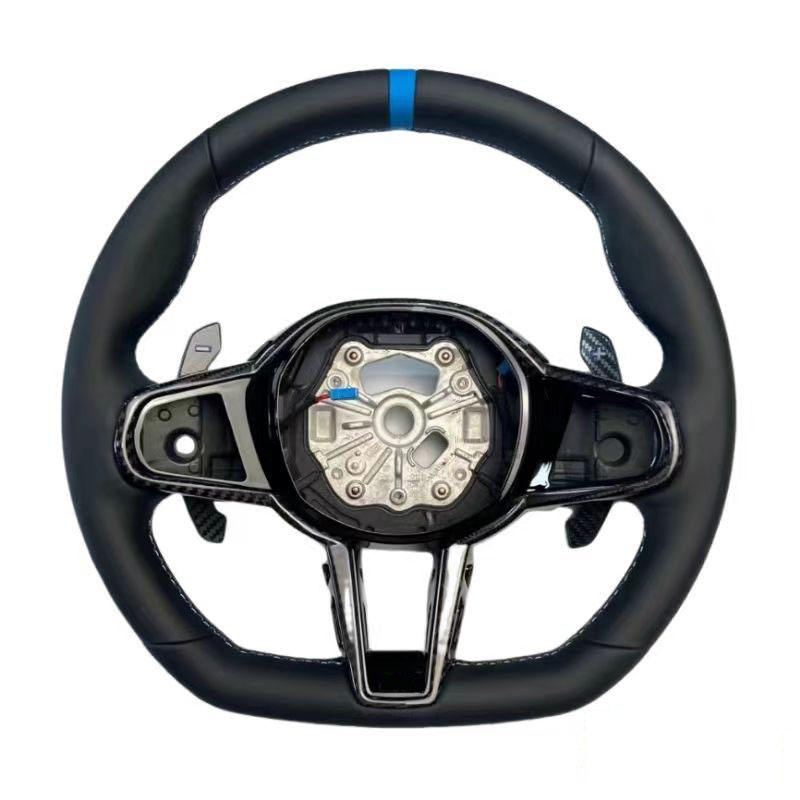 X3 Leather+Paddles+M Stitching+Blue Top Stripe