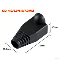 Conector de enchufe de red RJ45 Cat5 Cat6 Cat7 con accesorio de cubierta para conectores