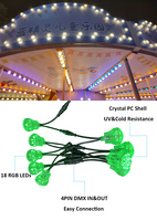 Éclairage décoratif de Noël DMX 60mm RGB Ball Pixel String Lights 3D LED Party Amusement Thème Party Lighting