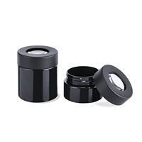 Pot de stockage en plastique UV noir violet foncé 30ml 60ml 90ml 150ml 280ml, hermétique et anti-odeur, avec couvercles grossissants pour fleurs