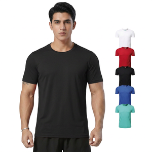 Camiseta de Gimnasio Personalizada al por Mayor de Alta Calidad, 95% Algodón, 5% Elastano, Camiseta Deportiva Lisa, Ropa de Fitness para Hombre, Ropa de Verano - Product Image 1