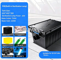 Système de filtration pour aquarium et bassin UNIO avec pompe et lampe UV, matériau PP, capacité maximale 10000L, 220V pour usage industriel