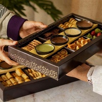 Boîte de transport en papier personnalisée de qualité alimentaire pour gâteaux, crêpes, biscuits, desserts, avec séparateurs, pour traiteur et pique-nique, vente en gros