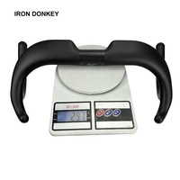 IRONDONKEY kompetisi profesional, semua serat karbon, gagang Driver sepeda jalan raya 330 350 370 390MM