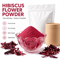 Poudre de fleur d'hibiscus Roselle LongBio 80 Mesh de qualité alimentaire en vrac, ingrédient Hibiscus Sabdariffa pour thé, boisson, smoothie, OEM, ODM