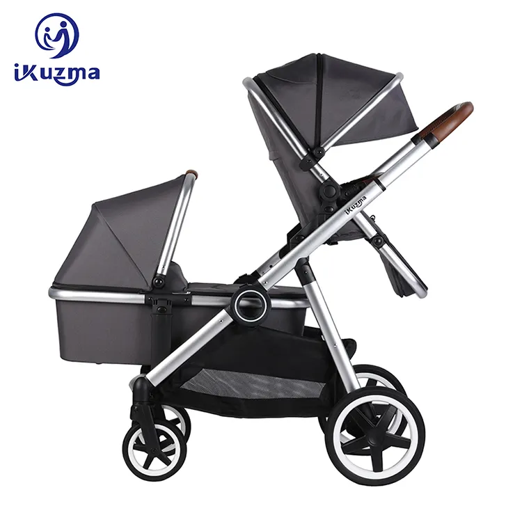 China Fabrik Geliefert Top Qualität Luxus Dreifache Sicherheit Twins Baby Kinderwagen 3 In 1