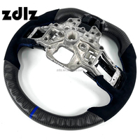 Volante Personalizado de Fibra de Carbono Mate con Cuero Negro para Ford Mustang Shelby 2018 2019 2020 2021, Interior de Auto