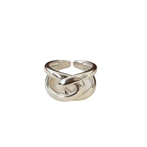 S925 Sterling Silver Intertwined Cross <b>Ring</b> For Women <b>Open</b> Index Finger Minimalist Design Everyday Wear - Product Image 5