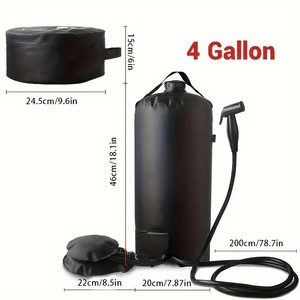 <span class=keywords><strong>Douche</strong></span> de camp portable avec pompe à air et bandoulière détachable-Étanche, sans fuite, chauffée par le soleil pour les aventures en plein air - Product Image 5