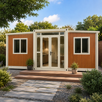 Maison préfabriquée à assemblage rapide avec murs à économie d'énergie, aménagement flexible, maison extensible pour projets de logements complémentaires