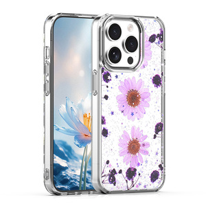 เคสโทรศัพท์ Xiaomi <span class=keywords><strong>Poco</strong></span> M6 Pro 4G ลายดอกไม้จริงเคลือบอีพ็อกซี่ ดีไซน์สำหรับผู้หญิง น่ารัก - Product Image 4