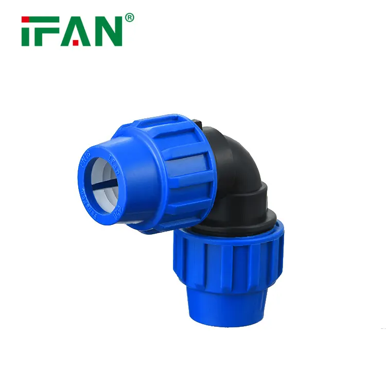 Agricultural Irrigation Straight Tee Coupling 20mm 25mm 32mm 40mm 50mm Tube HDPE Pipe Compression Fittings Connector Elbow