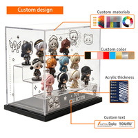 Vente en gros de boîtes de présentation en acrylique personnalisées à 3 niveaux pour figurines, vêtements, boîtes mystères et collections de jouets