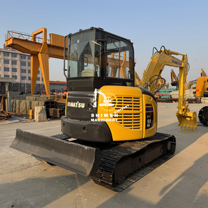 Mini-excavatrice sur chenilles Komatsu PC50MR-3 d'occasion de 5 tonnes, modèle 2020, moteur de pompe, moteur, godet de 0,2 m, puissance de 29,4 kW, bon état - Product Image 5