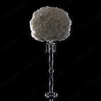 Vente en gros de porte-fleurs en cristal K9 pour décoration de mariage beau design en verre transparent moderne de haute qualité pour décoration de centre de table de mariage