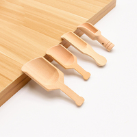 Vente en gros cuisine hôtel petite cuillère à café courte cuillère en bois de bambou cuillère à mesurer Mini cuillères plates en bois pour les sel de bain