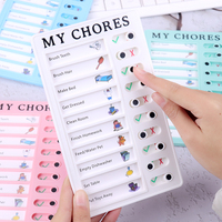 Tableau de planification quotidienne réutilisable pour les tâches ménagères, tableau de responsabilités et de comportement pour enfants, carte de motivation pour l'autodiscipline