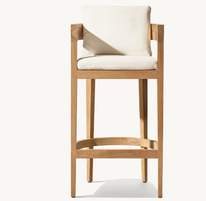 Mới nhất phong cách Đồ Gỗ Ngoài Trời Gỗ Tếch cao thanh ghế bàn ghế cho vườn thanh Bộ - Product Image 6