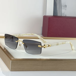 Gafas de Sol de Lujo para Hombre, Diseño de Marca 2026, Lentes Rectangulares sin Marco con Degradado, Armazón de Titanio Unisex, Propiedades Ópticas UV400 - Product Image 5