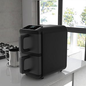 Doppia caldaia (5L + 5L) 10L Touch Screen elettrico in acciaio inox friggitrice ad aria forno con comando digitale per uso domestico commerciale - Product Image 6