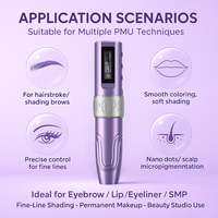 Machine de maquillage semi-permanent sans fil POPU Gold Mini Diva Voltage 2V Kick-Start SMP PMU pour tatouage, vente en gros