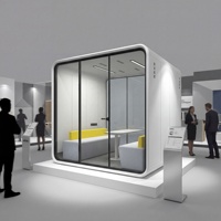 Cabine de travail mobile moderne, espace de travail privé portable, cabines de travail, cabine de réunion acoustique silencieuse