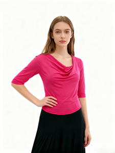 Da donna estiva lavorato a <span class=keywords><strong>maglia</strong></span> morbida di alta qualità con <span class=keywords><strong>grande</strong></span> risvolto a coste con collo a barca alla moda maniche a gomito elegante Pullover - Product Image 4