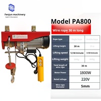 Palans électriques monopoutre en aluminium certifiés CE 200kg-1200kg avec câble en acier, crochet et télécommande Wei Li Nouveauté