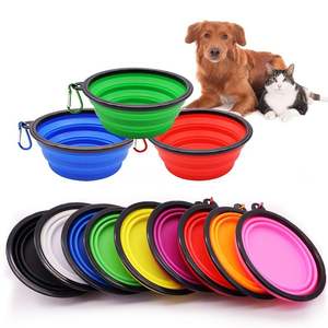Accesorios para mascotas, cuenco de silicona para perros, comedero para perros, cuencos de viaje para perros, suministros para gatos, contenedor de comida y agua plegable - Product Image 1