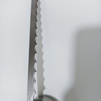 Cuchillas Bosenna de dientes largos para cortar huesos de carne, carne congelada, huesos, acero inoxidable, hoja de sierra recíproca, componentes de engranajes.