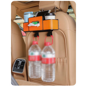 Caja de Almacenamiento Multifuncional para Automóvil, Caja de Almacenamiento de Cuero para Automóvil con Portavasos, Organizador de Respaldo de Asiento, Portavasos para Automóvil - Product Image 6