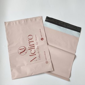 Biodegrade Custom Logo 10*13 inch Poly Mailers Peach Self Adhesive Tear Proof Mailing Bags Large Postage Bags - Product Image 5