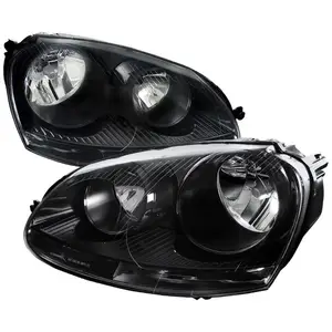 Araba far için VW 2005-2010 Golf MK5 Jetta tavşan siyah konut farlar kafa lambaları otomatik lamba 1K6 941 005 S/1K6 941 006 S