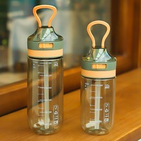 500ml 650ml écologique Durable en plastique pratique tasse Gym Fitness boisson bouteille enfants sport adulte étudiant bouteilles d'eau en plastique